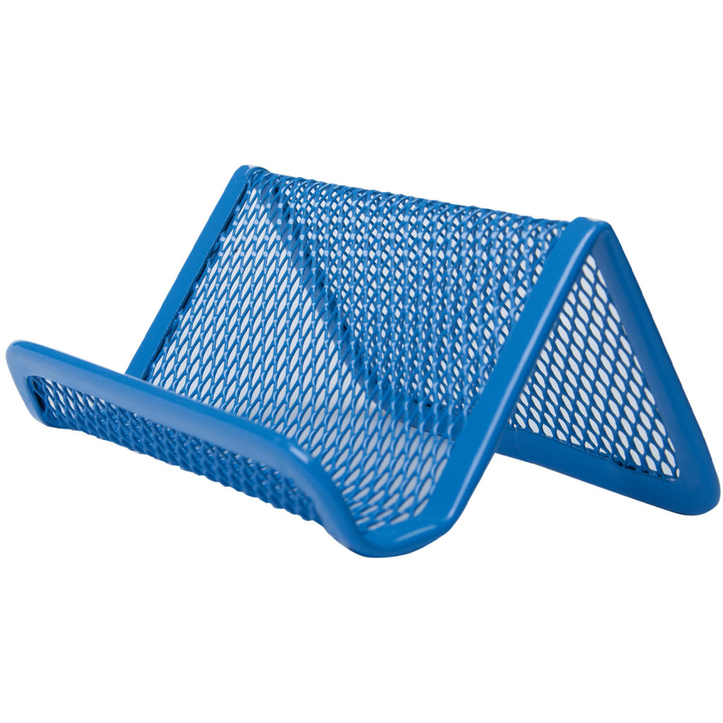 Підставка для візиток Buromax металева, синя (BM.6225-02) - зображення 1