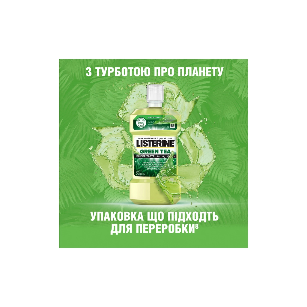Ополіскувач для порожнини рота Listerine Зелений чай 250 мл (3574661253398/3574661253350) - зображення 10