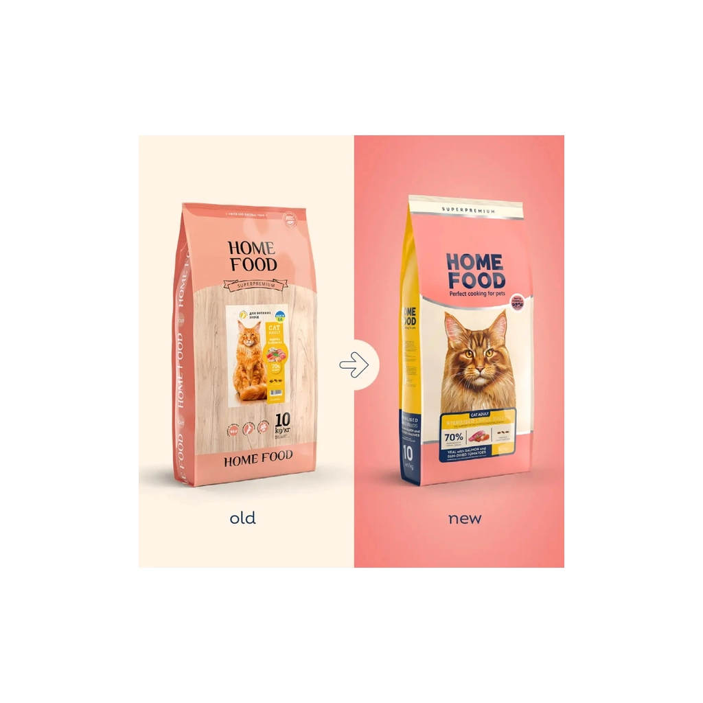 Сухий корм для кішок Home Food For large breeds з телятиною, лососем та в’яленими томатами 10 кг (4820235021191) - зображення 2