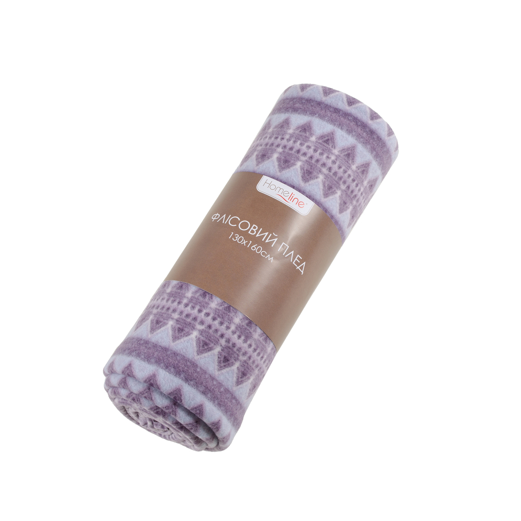Плед Home Line флісовий Полар Полоса з рубчиком фіолетовий, 220х160см (170770) - зображення 2