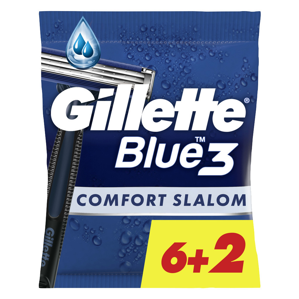 Бритва Gillette Blue 3 Comfort Slalom 8 шт. (8006540808764) - зображення 1