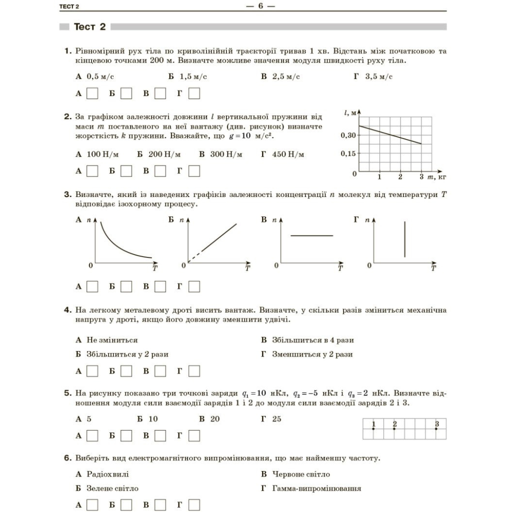 Робочий зошит НМТ 2026. Фізика. Тестовий - І.М. Гельфгат, М.О. Петракова Ранок (9786170999429) - зображення 3