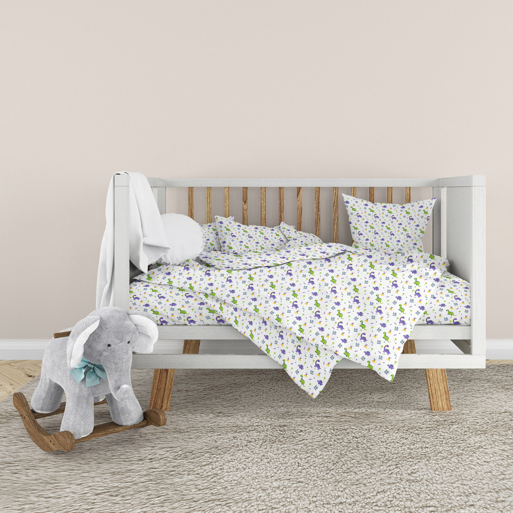 Дитячий постільний набір Home Line Динозаврика (салатово-фіолетовий) (183367) - изображение 1