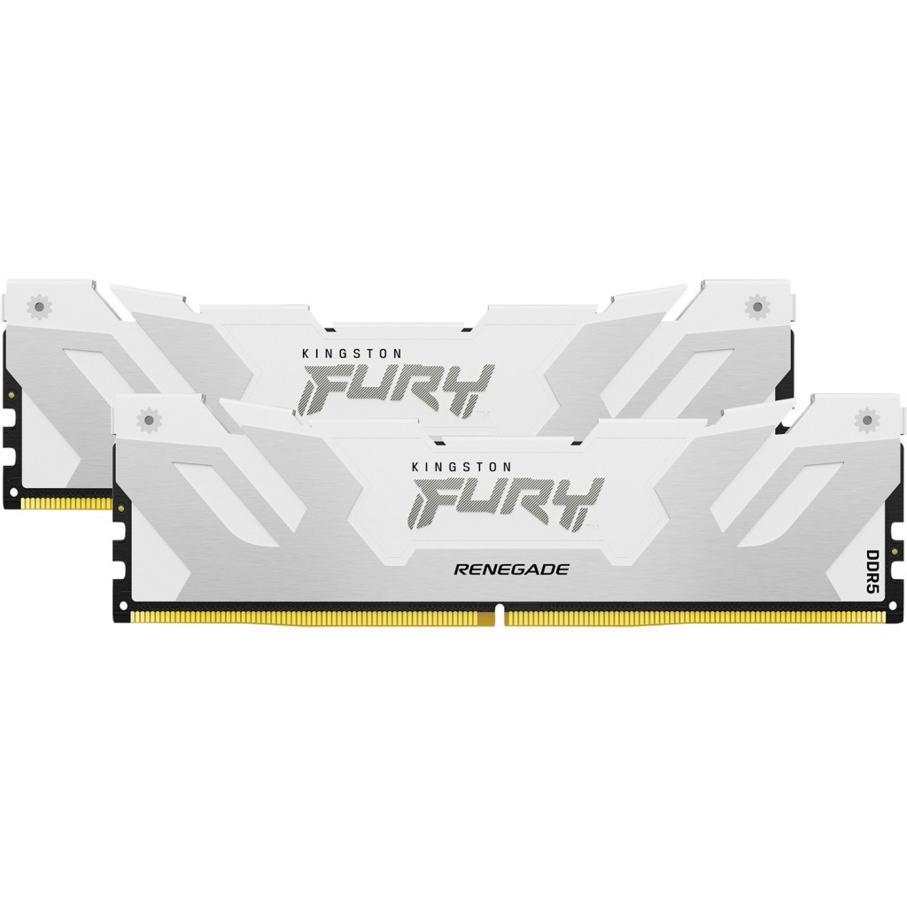 Модуль пам'яті для комп'ютера DDR5 64GB (2x32GB) 6400 MHz Renegade White XMP Kingston Fury (ex.HyperX) (KF564C32RWK2-64) - зображення 4