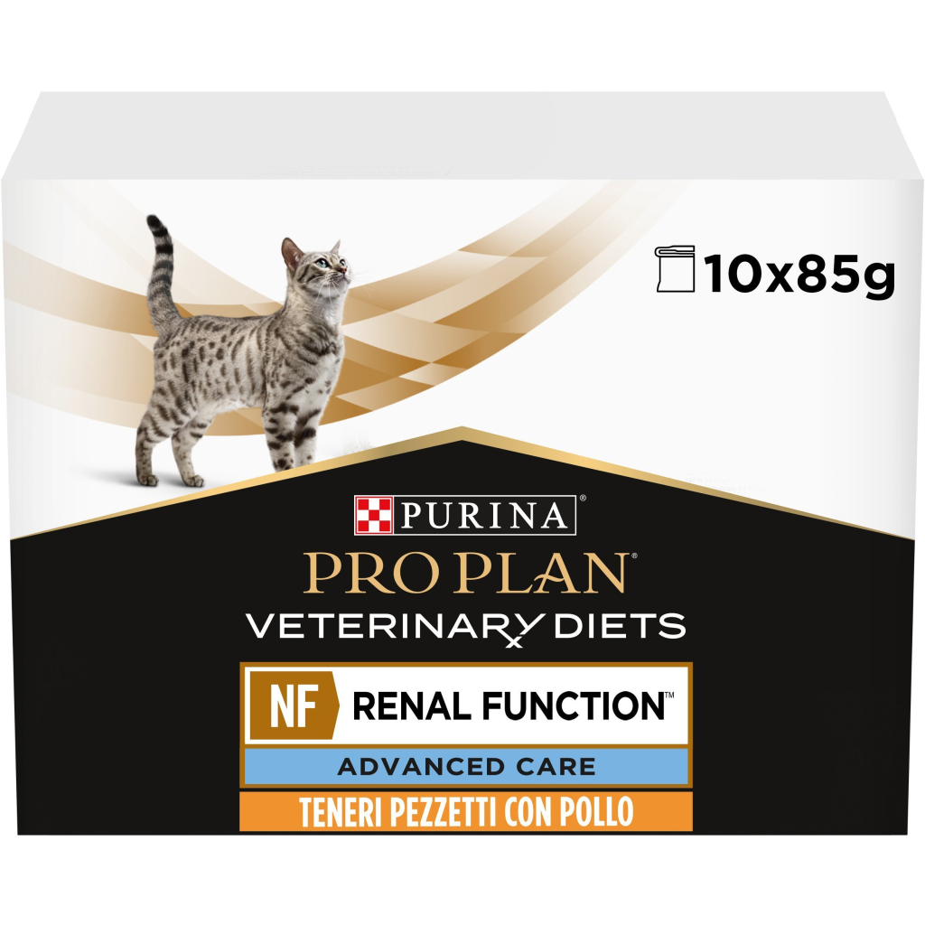 Вологий корм для кішок Purina Pro Plan Veterinary Diets NF Renal Function Advanced Care При патології нирок З куркою 10 x 85 г (7613287873644) - зображення 1