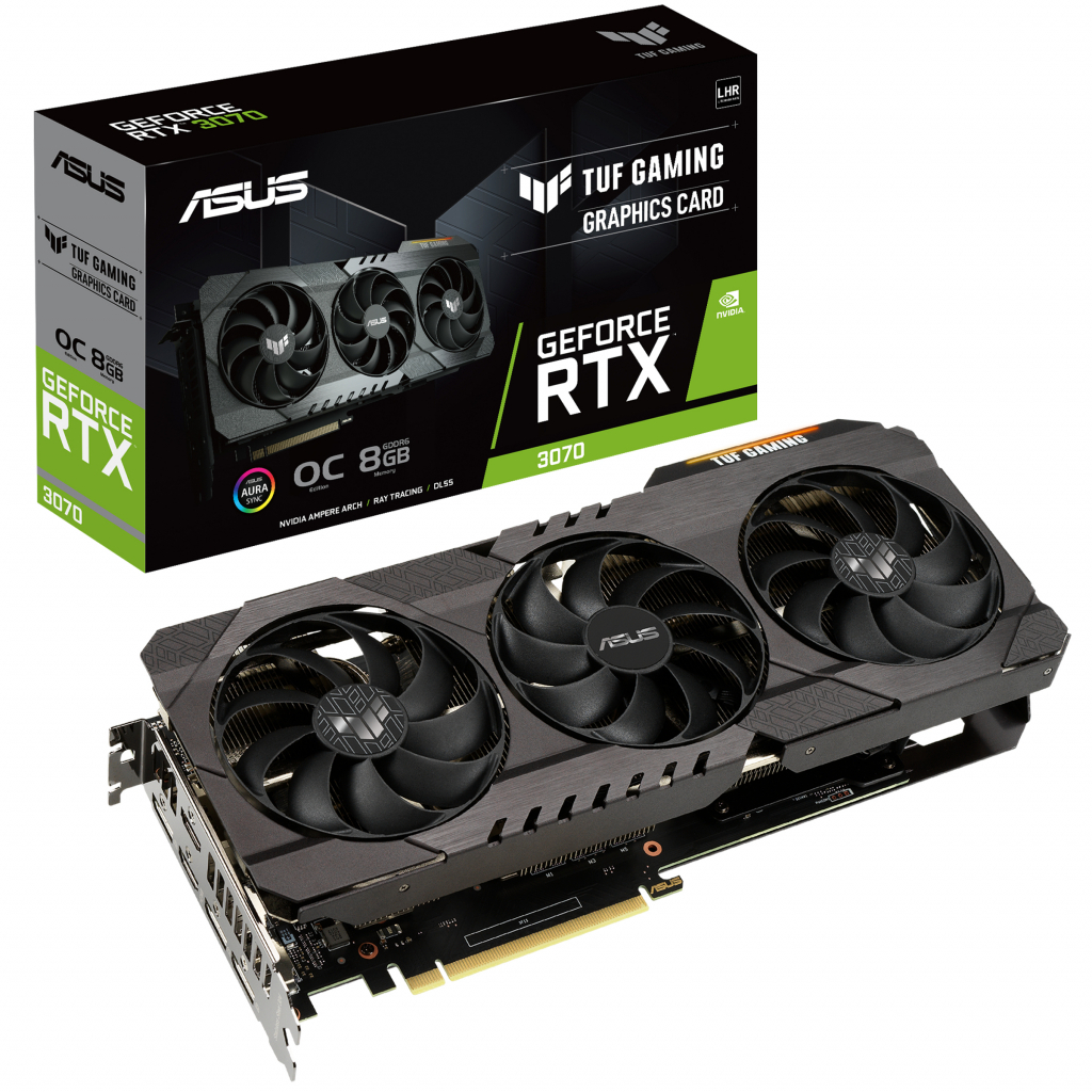 Відеокарта ASUS GeForce RTX3070 8Gb TUF OC V2 GAMING LHR (TUF-RTX3070-O8G-V2-GAMING) - зображення 1