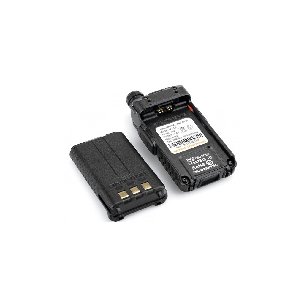Акумуляторна батарея Baofeng для UV-5R Std 1800mAh (BL-5_Black / Гр6374) - зображення 3