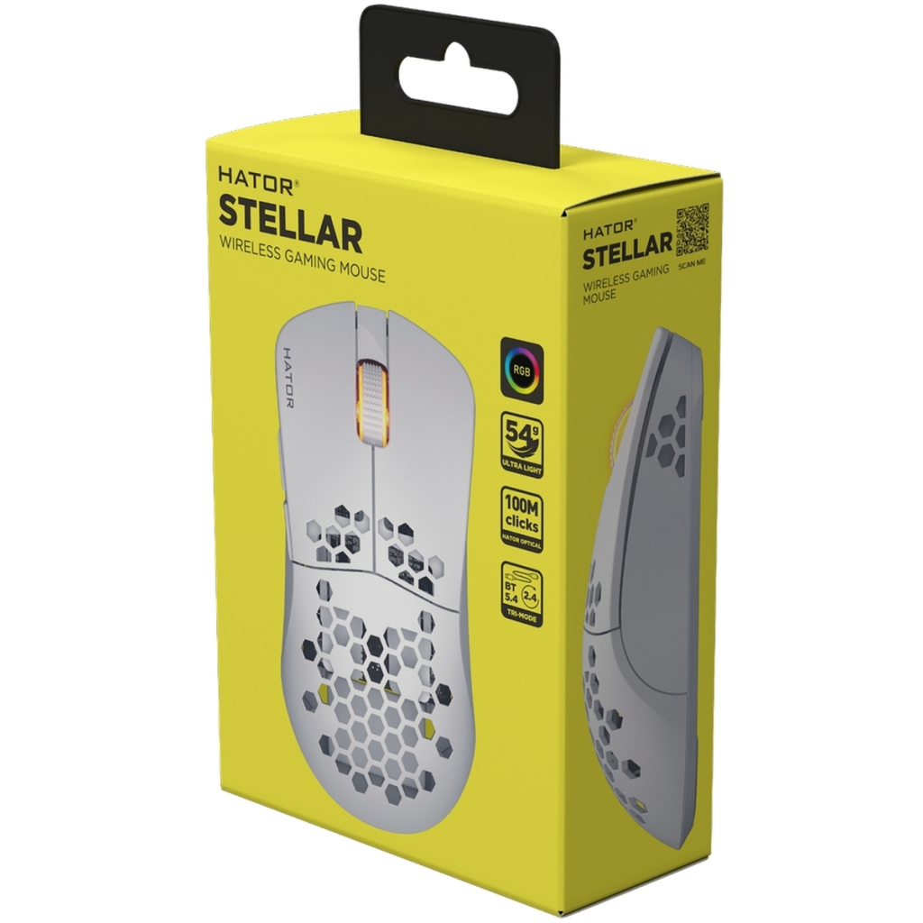 Мишка Hator Stellar Wireless/Bluetooth/USB White (HTM651) - зображення 6