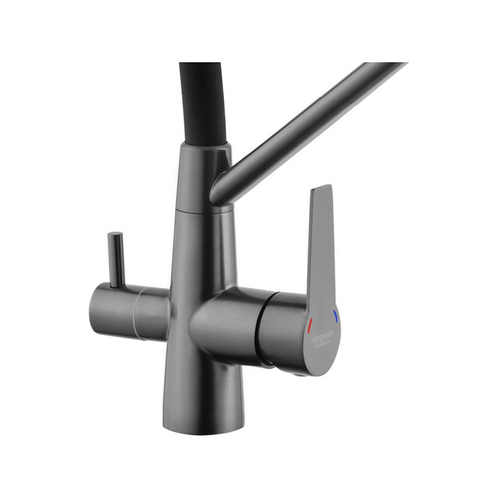 Змішувач Kroner Klassisch-PVD03817BLK - зображення 4