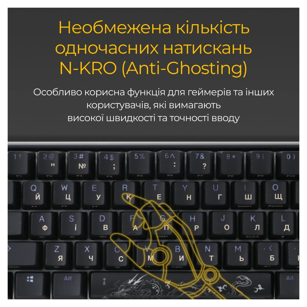 Клавіатура Ducky One 3 SF Cherry MX Red RGB UA USB Black (DKON2167ST-RUAPXCLAWSC1) - зображення 9