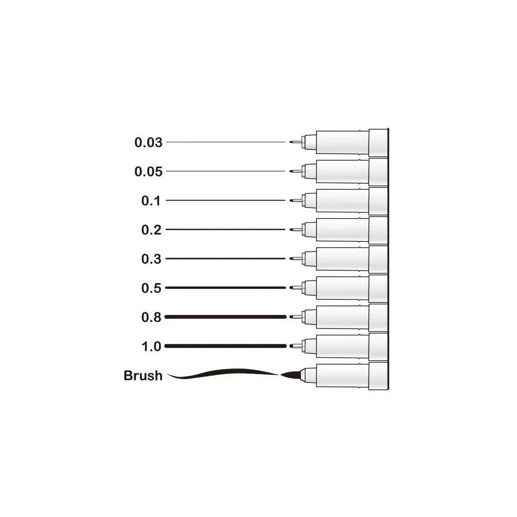 Лайнер Marvy Мульти-лайнер 4600-S пензель, чорний (752481463019) - зображення 2