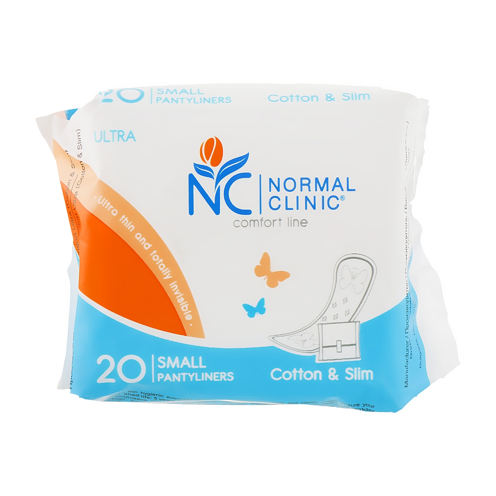 Щоденні прокладки Normal Clinic Ultra Cotton & Slim в індивідуальному пакуванні 20 шт. (3800213309887) - зображення 1