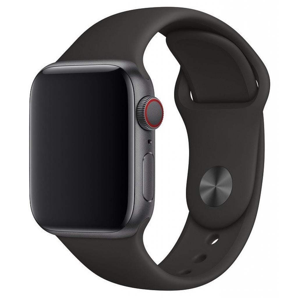 Ремінець до смарт-годинника Apple 40mm Sport Band Black - S/M & M/L (MTP62ZM/A) - зображення 1