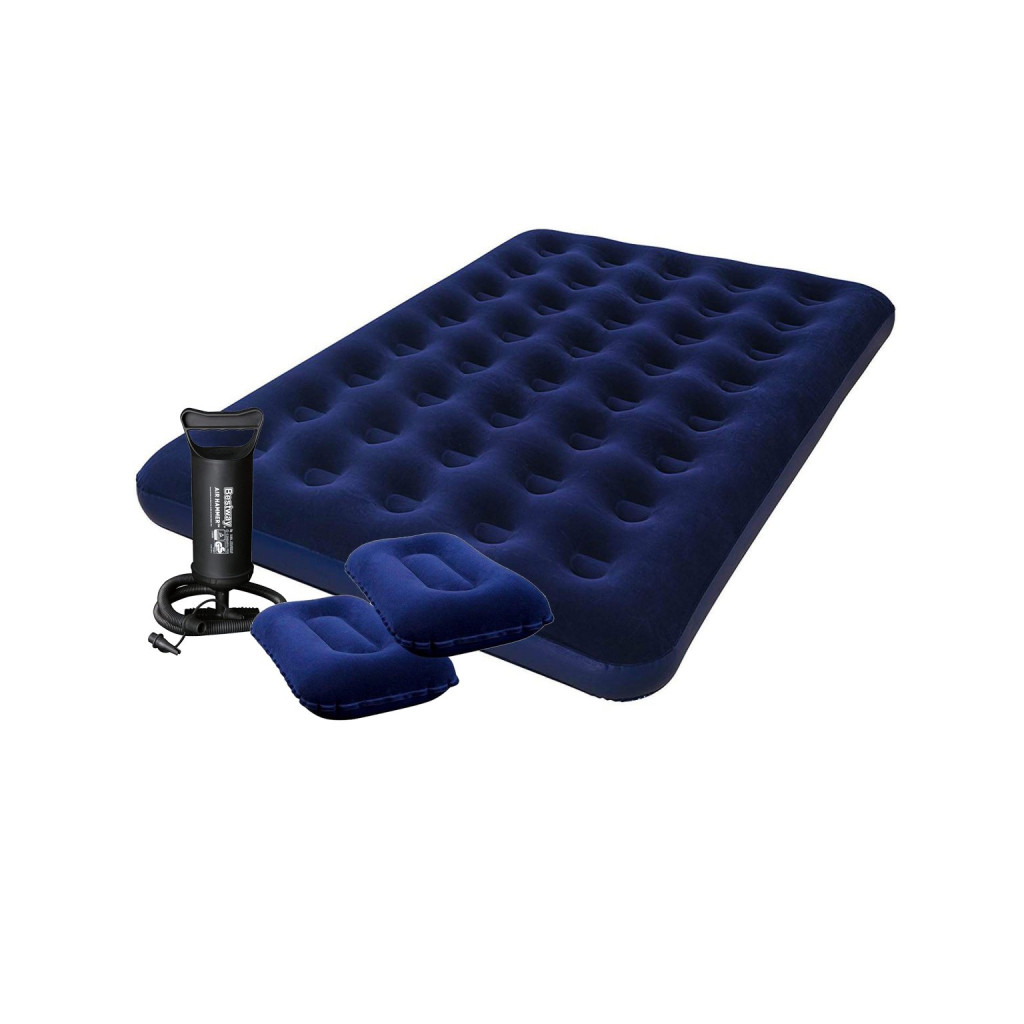 Матрац надувний BestWay Pavillo велюр Синій 152 х 203 х 22 см (67374) - зображення 1