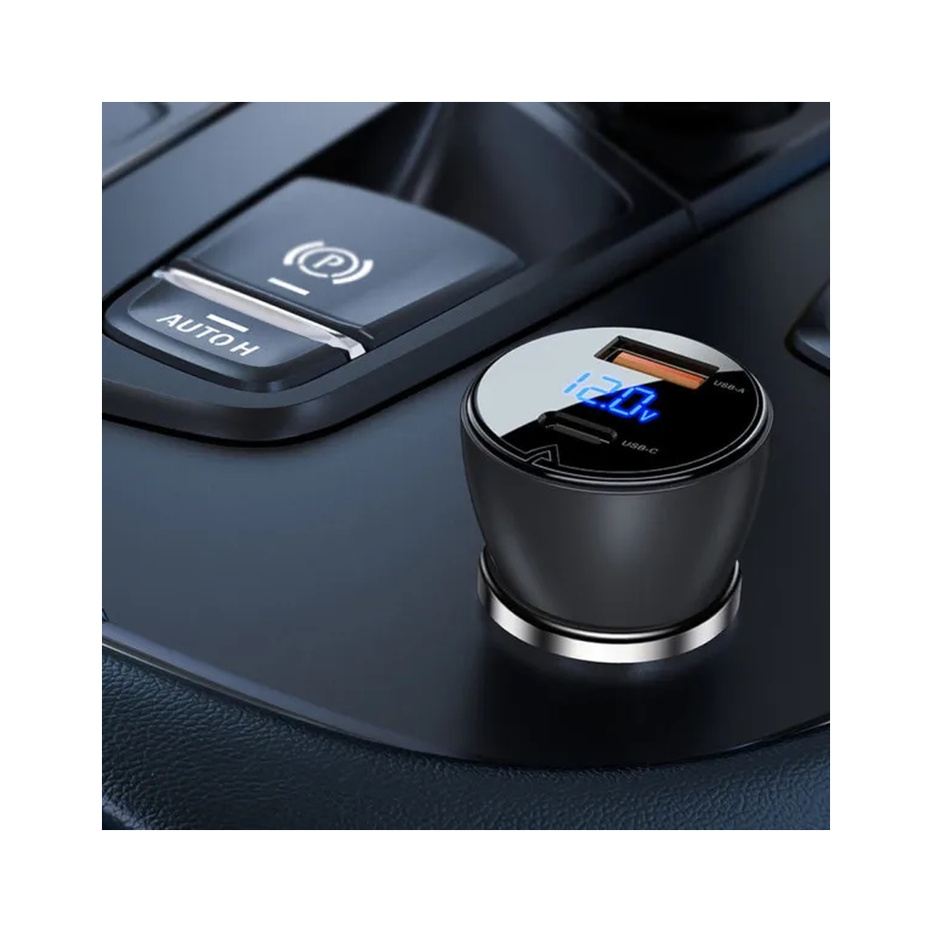 Зарядний пристрій Acefast 2xUSB 63W (USB-C + USB-A) B6 with digital display (6974316280972) - зображення 3