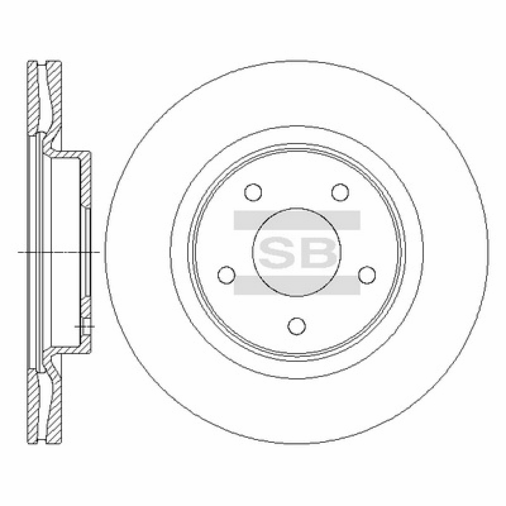 Гальмівний диск HI-Q SD4223 - зображення 1