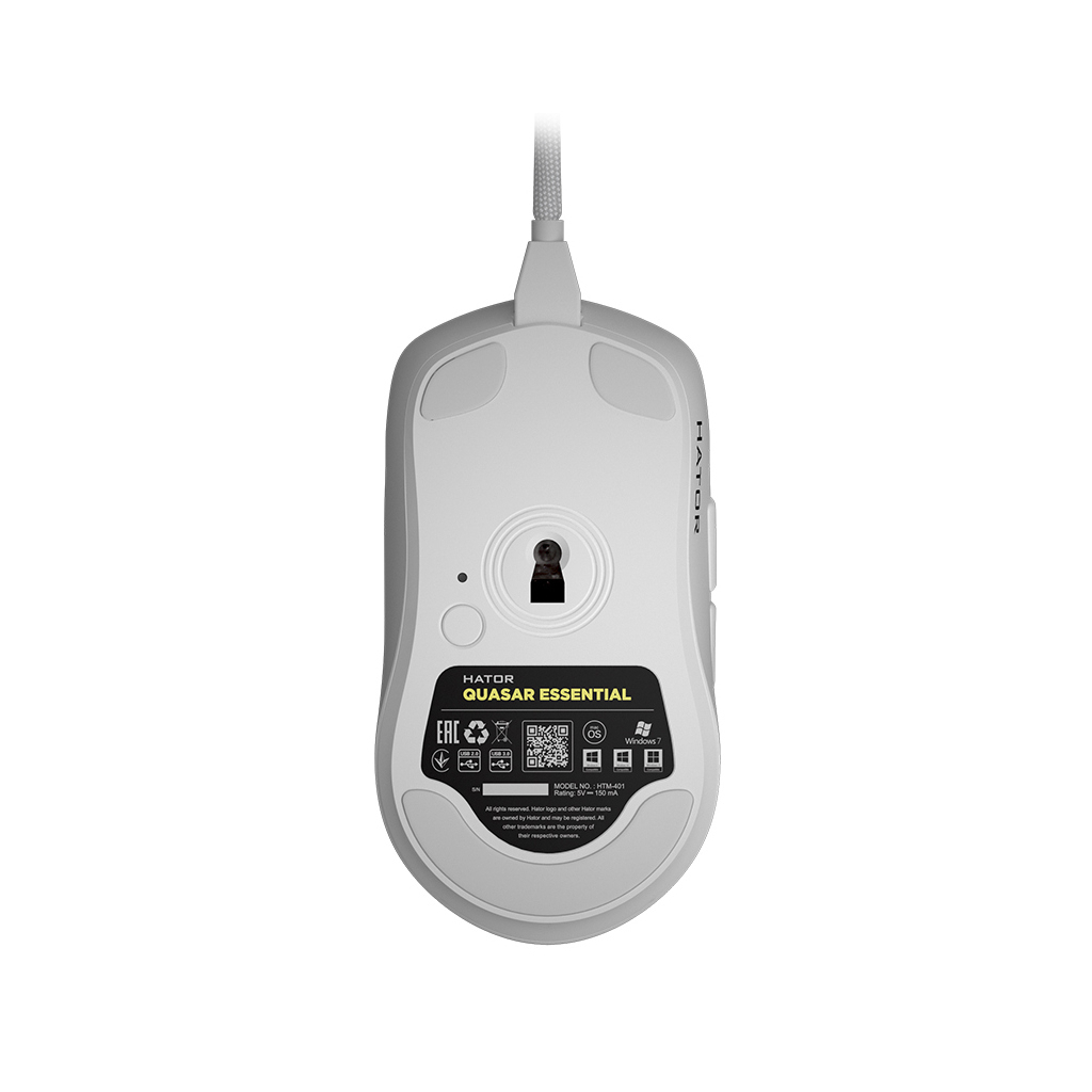 Мишка Hator Quasar Essential USB White (HTM-401) - зображення 6