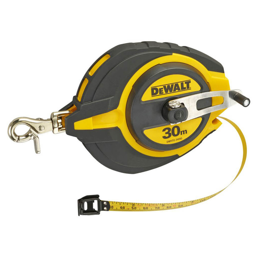 Рулетка DeWALT STEEL, 30 м х 10 мм, гумовий литий корпус (DWHT0-34093) - зображення 2