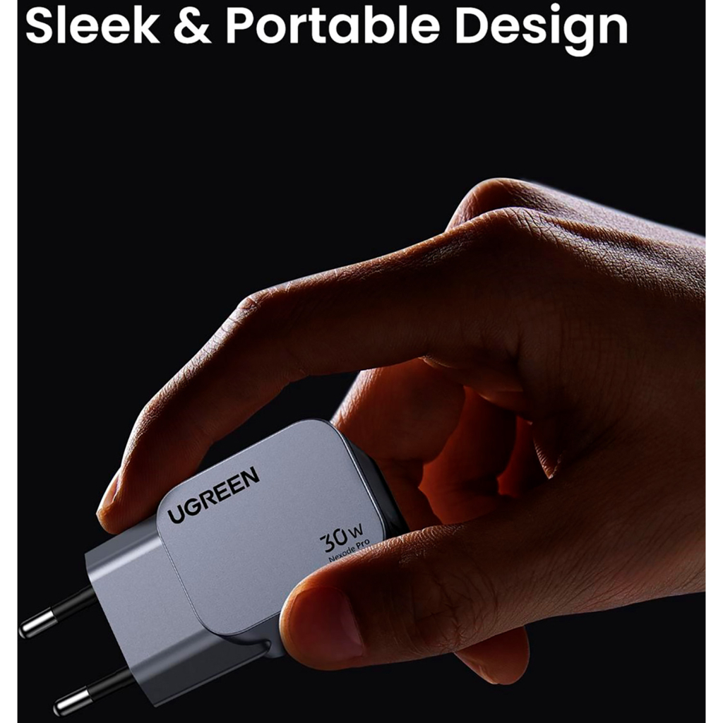 Зарядний пристрій Ugreen USB-C PD30W GaN X703 gray (35006) - зображення 10