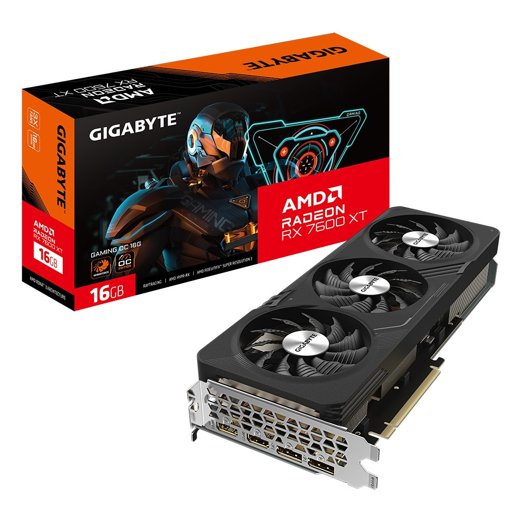 Відеокарта GIGABYTE Radeon RX 7600 XT 16Gb GAMING OC (GV-R76XTGAMING OC-16GD) - изображение 8