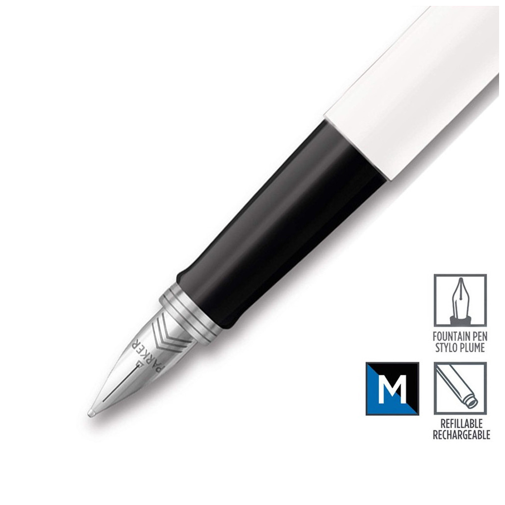 Ручка пір'яна Parker JOTTER 17 Original White CT  FP M блистер (15 016) - зображення 3