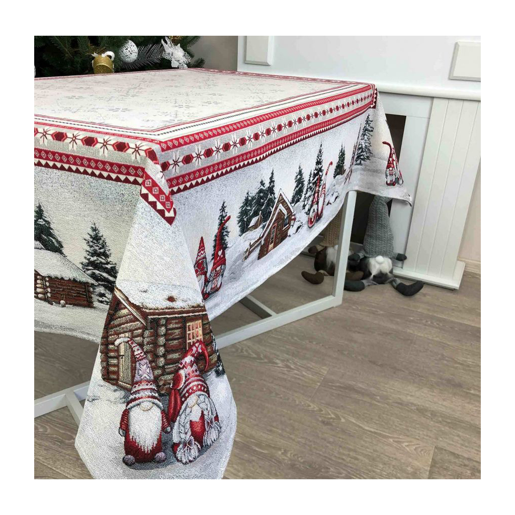 Скатертина Прованс гобеленова Snowfall 135х180 см (23408) - зображення 4