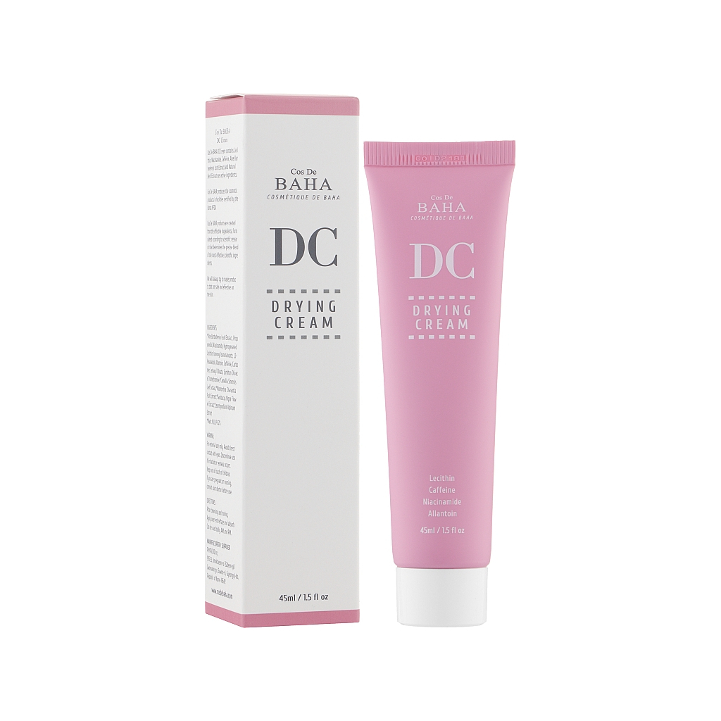 Крем для обличчя Cos De BAHA DC Drying Cream Для жирної шкіри з лецитином 45 мл (8809240318478) - зображення 1