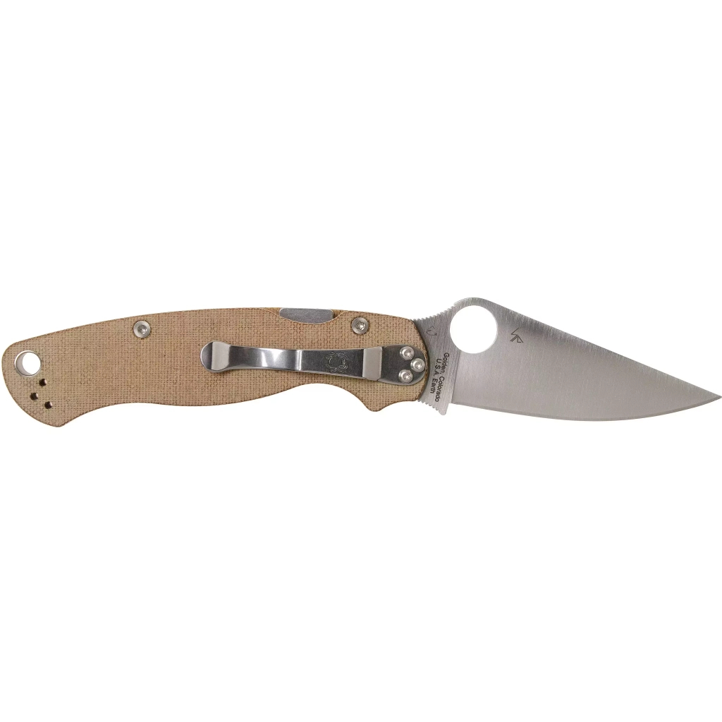 Ніж Spyderco Para Military 2 Brown Micarta CPM Cru-Wear (C81MPCW2) - изображение 2