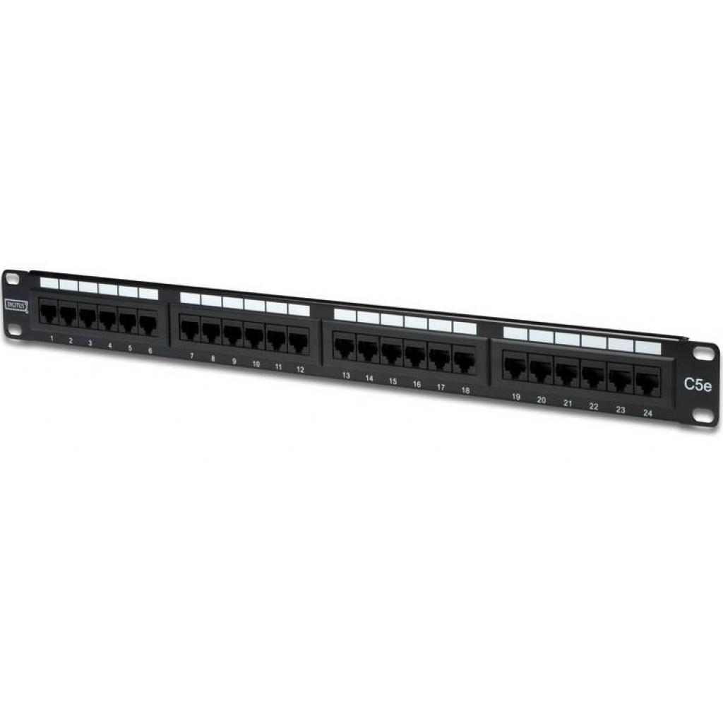 Патч-панель Digitus 19" 1U 24 порти 5e UTP у зборі (DN-91524U) - изображение 1