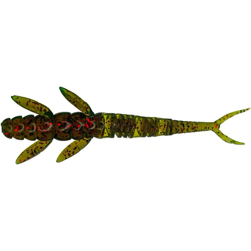 Силікон рибальський FishUP Flit 3" 019 - Motor Oil/Red (8шт/уп) (1864.14.29) - зображення 1