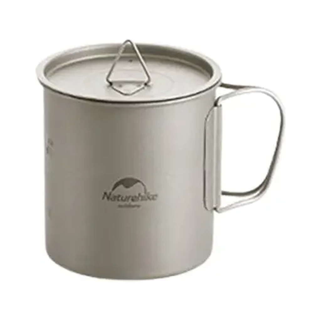 Чашка туристична Naturehike NH20CJ005 титанова з ручкою 450 мл (6927595745786) - зображення 2
