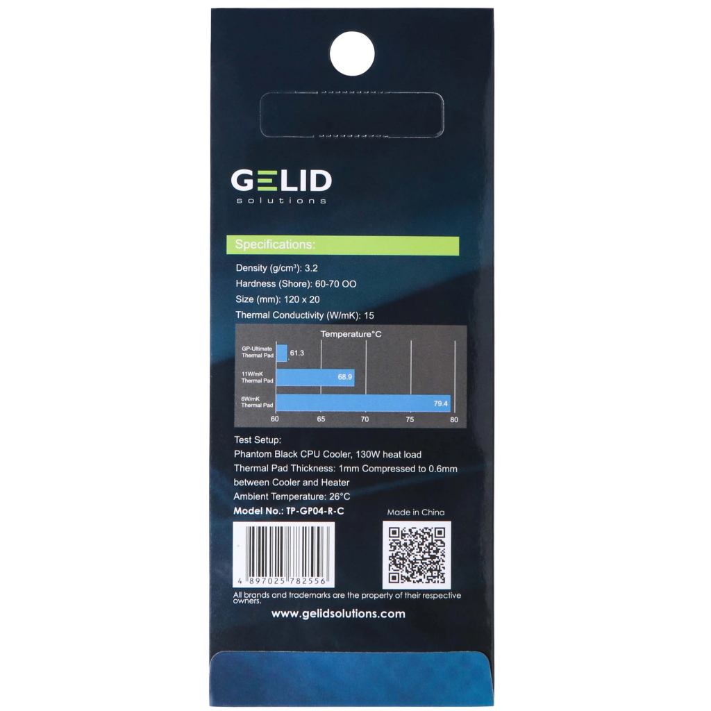 Термопрокладка Gelid Solutions GP-Ultimate Thermal Pad 120x20x1.5 mm (TP-GP04-R-C) - зображення 3