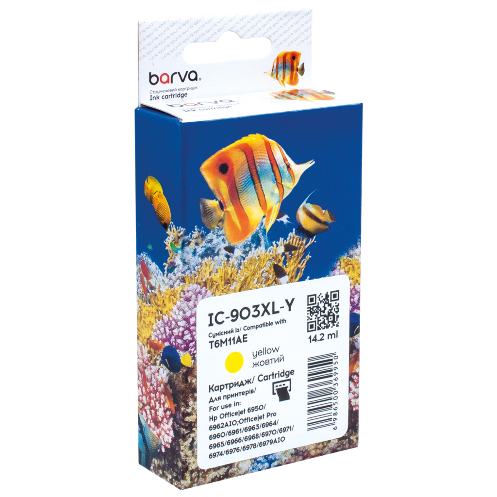 Картридж Barva HP 903XL (T6L95AE/T6M11AE) 825c yellow (IC-903XL-Y) - зображення 1