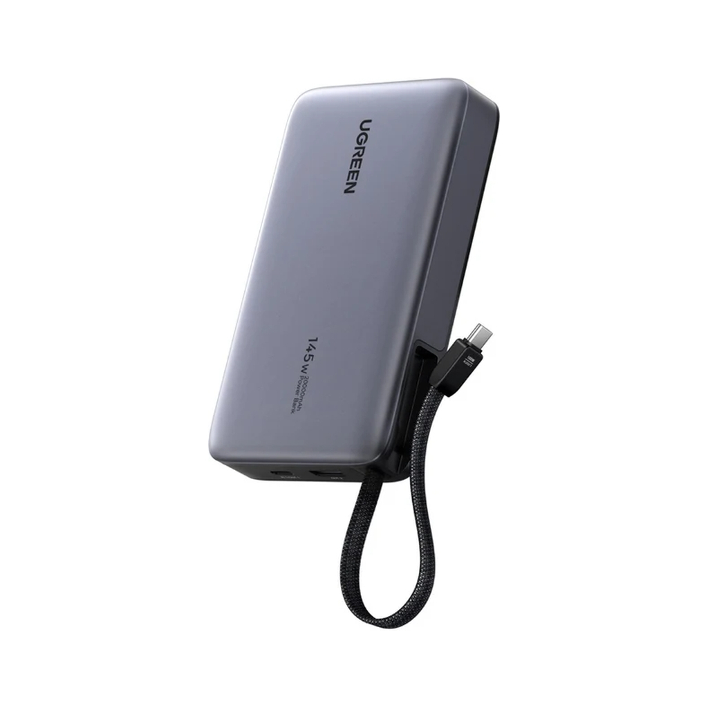 Батарея універсальна Ugreen 20000 mAh 145W Fast Charging Cable Space gray (U_55992B) - зображення 3