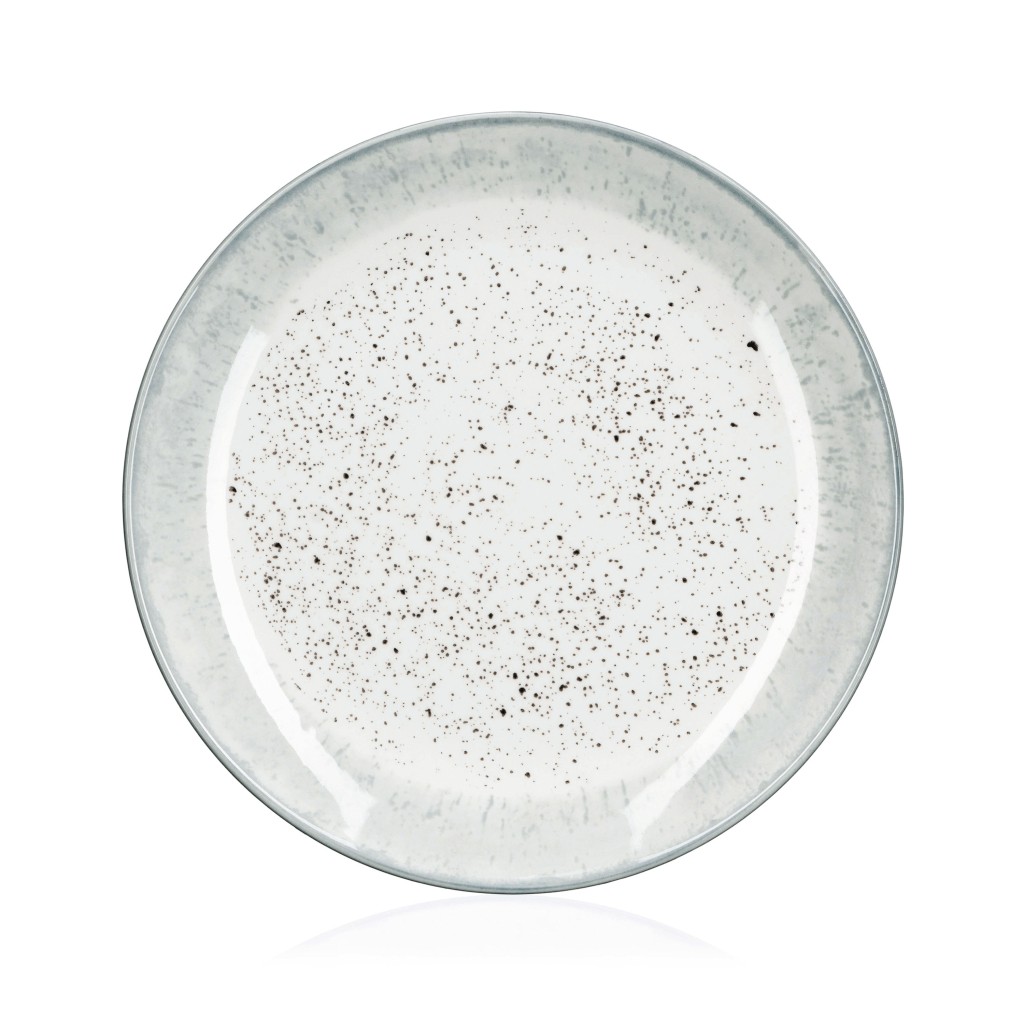 Тарілка Ardesto Siena, 19см, порцеляна, біло-сірий (AR2919SW) - зображення 1
