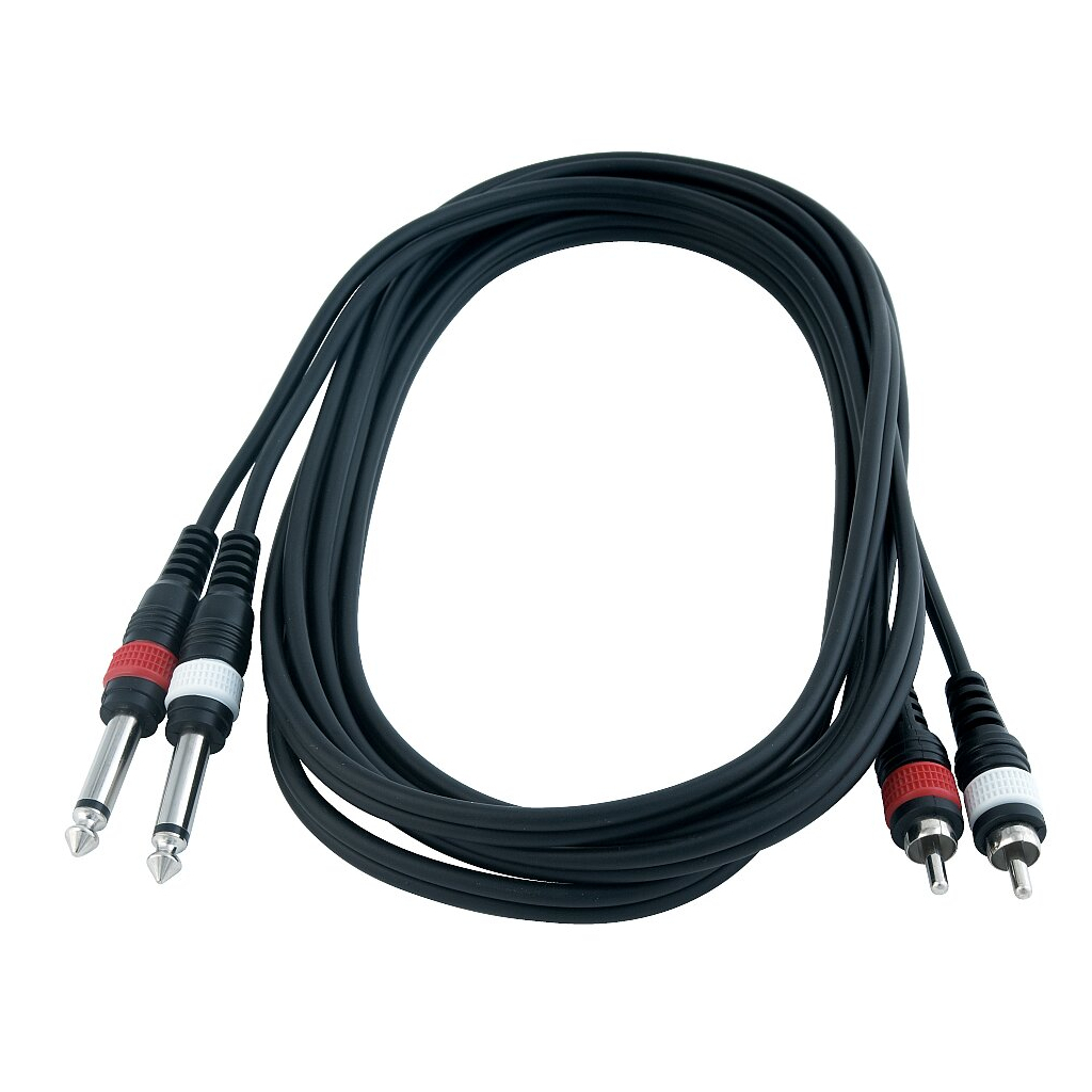 Інсертний кабель RockCable Patch Cable - 2 x RCA to 2 x TS Jack (1.5m) (RCL 20932 D4) - picture 2