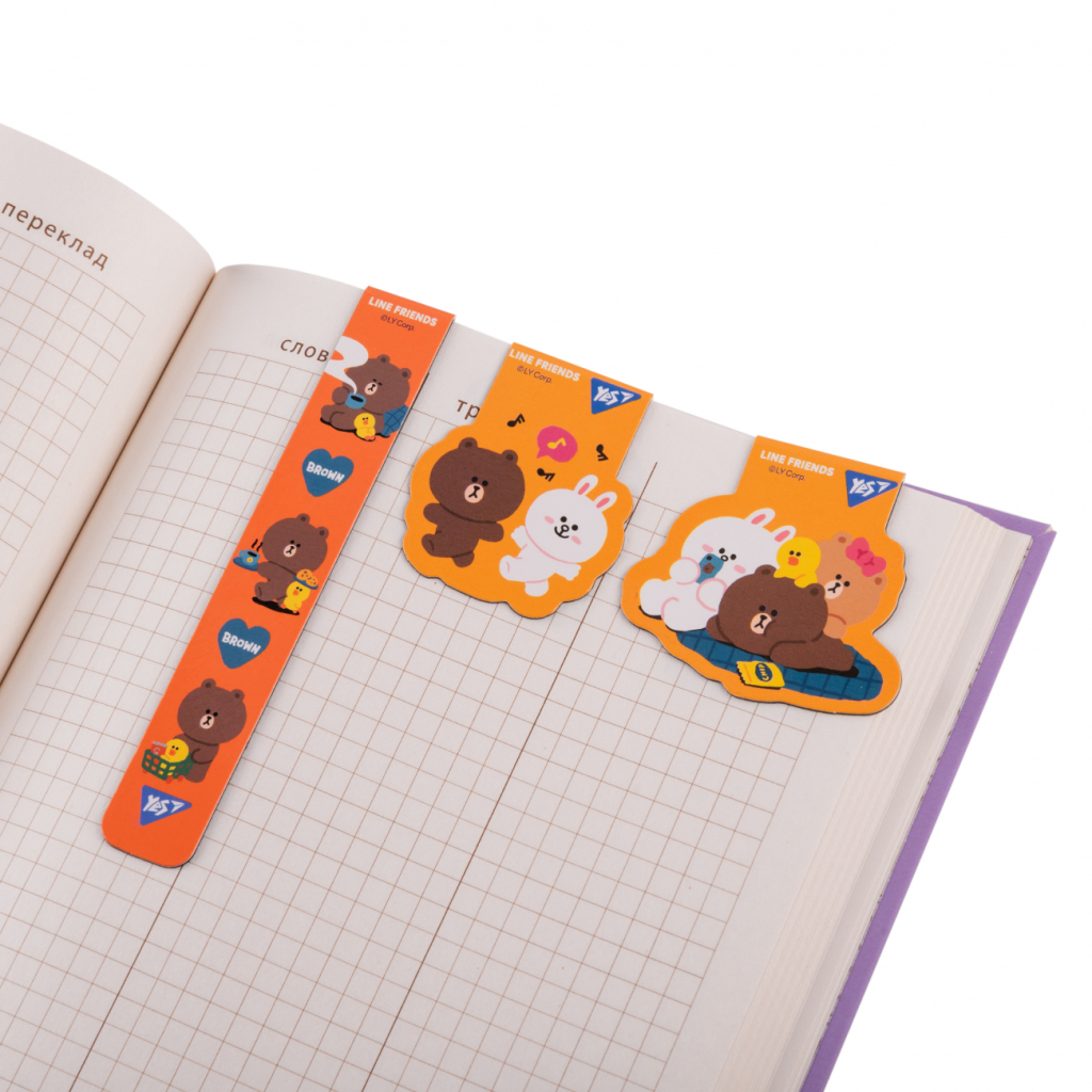 Закладки для книг Yes магнітні Line Friends 3 шт (708357) - зображення 3