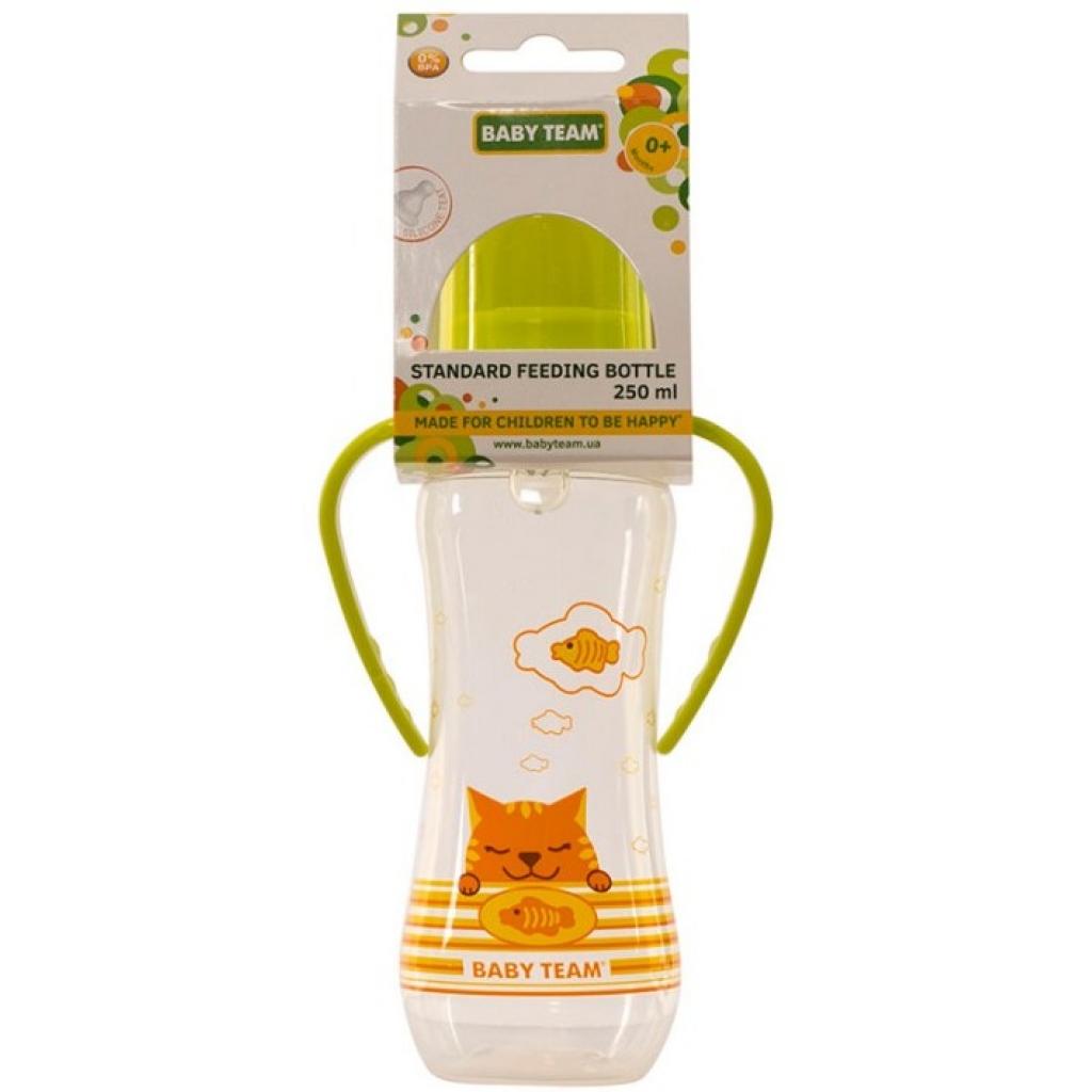 Пляшечка для годування Baby Team з силікон.соскою 250мл 0+ салат (1411_салатовый) - зображення 1