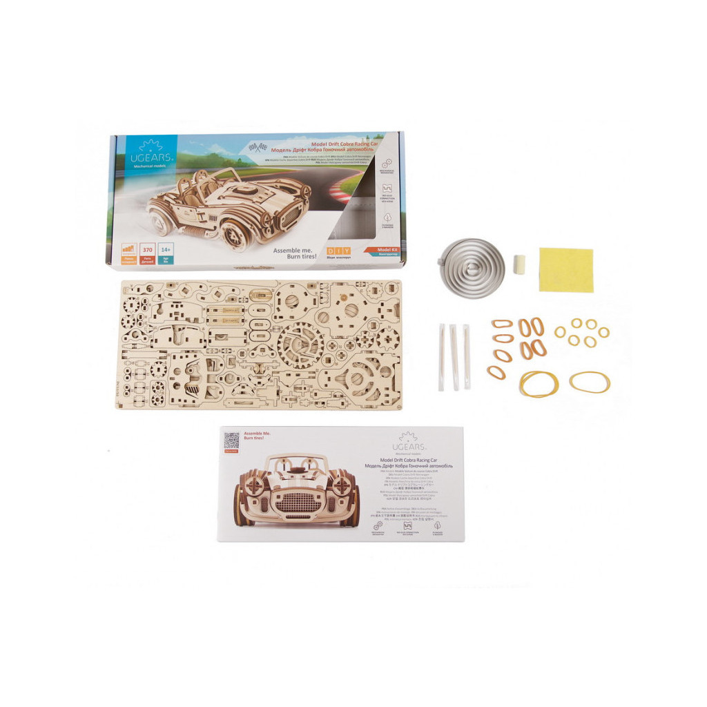 Конструктор Ugears Дріфт Кобра Гоночний автомобіль (70161) - зображення 11