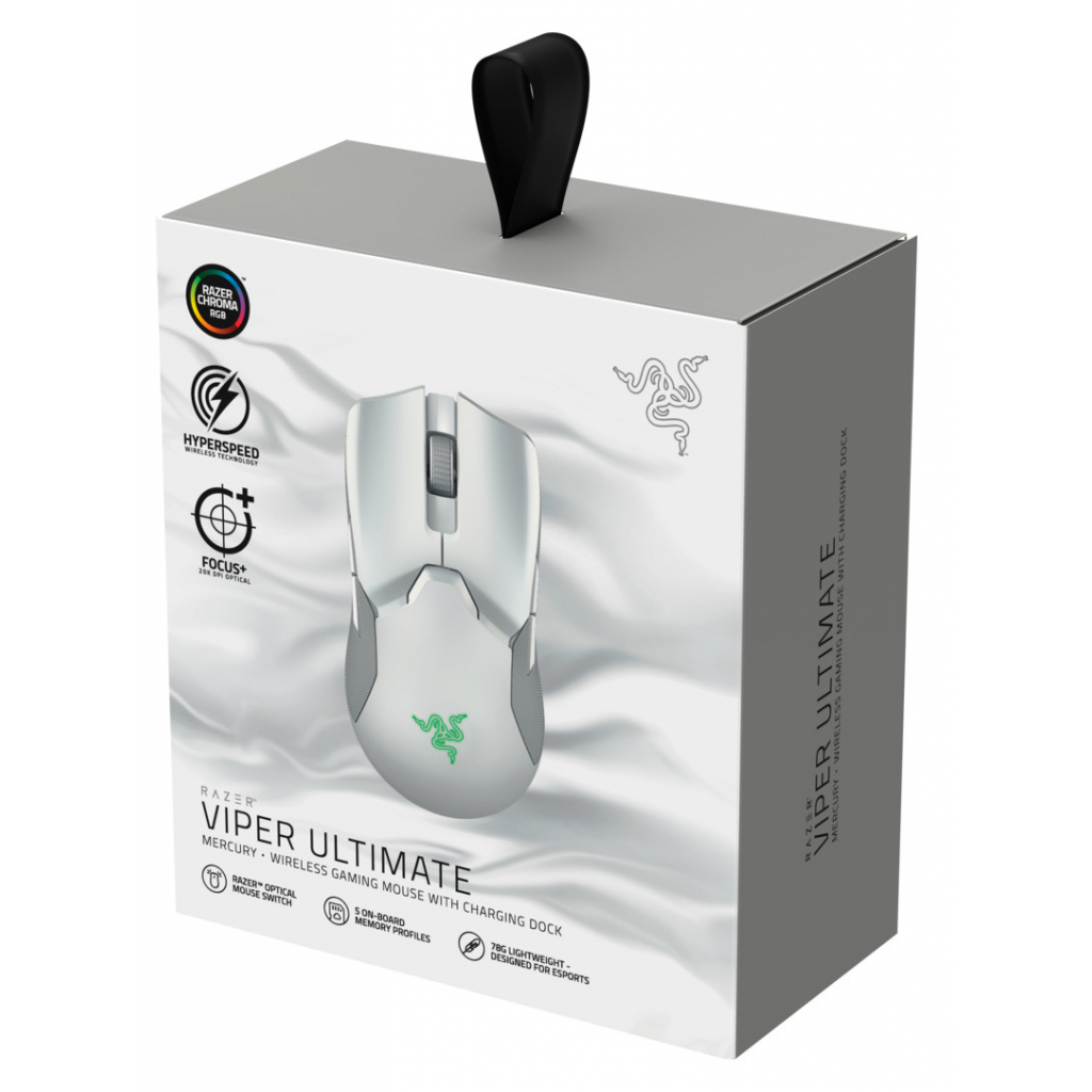 Мишка Razer Viper Ultimate Mouse Dock Wireless RGB White (RZ01-03050400-R3M1) - зображення 5