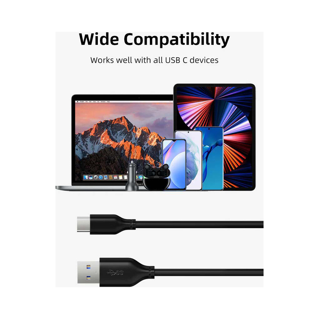 Дата кабель USB 3.0 AM to USB-C 1.5m Cabletime (CA915439) - зображення 2