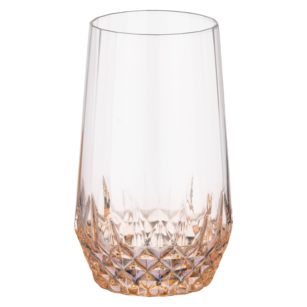 Набір склянок Ardesto Black Mars Favola 460мл, 2шт, скло, прозоро-золотистий (AR2646GL) - изображение 1