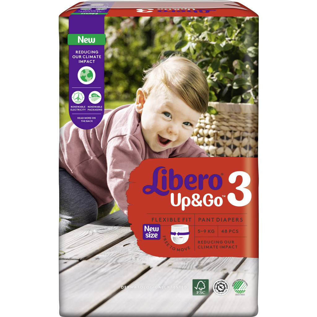 Підгузки Libero UpGo 3 5-9 кг 48 шт (7322541165752) - зображення 2