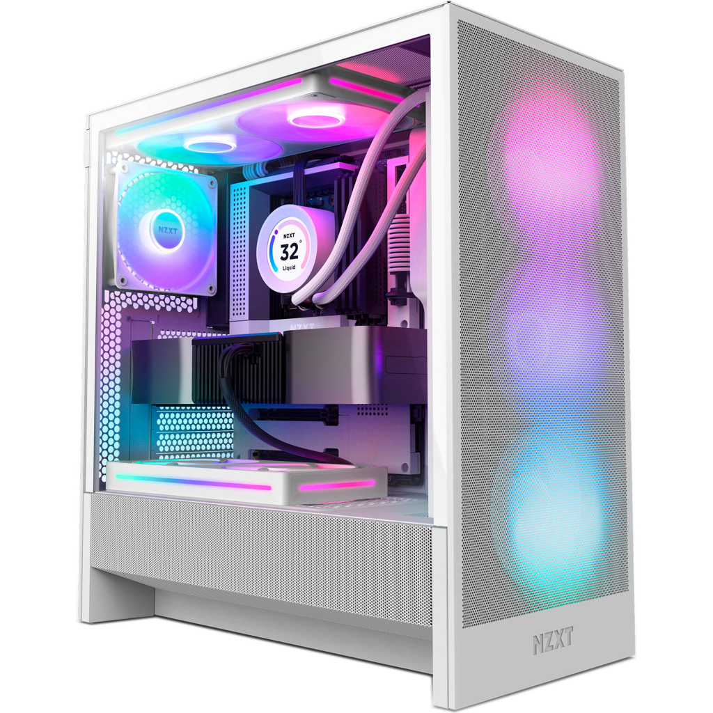 Корпус NZXT H5 Flow RGB Compact All White (CC-H52FW-R1) - зображення 1