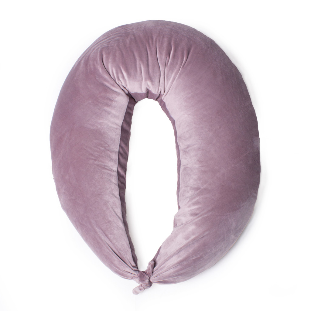 Подушка MirSon для вагітних та годування №8303 Velvet Line 28-0005 Ashen Велюр 30х170х20 см (2200006200284) - изображение 2