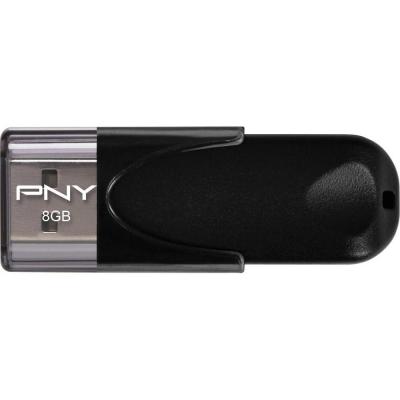 USB флеш накопичувач PNY flash 8GB Attache4 Black USB 2.0 (FD8GBATT4-EF) - зображення 1