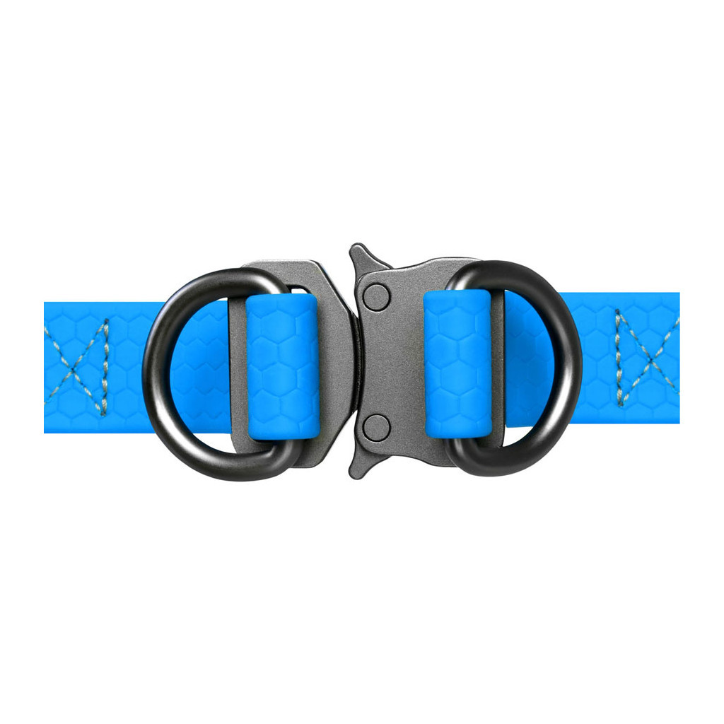 Шлея для собак WAUDOG Waterproof з QR паспортом L Ш 25 мм Д 60-90 см блакитна (27672) - зображення 3