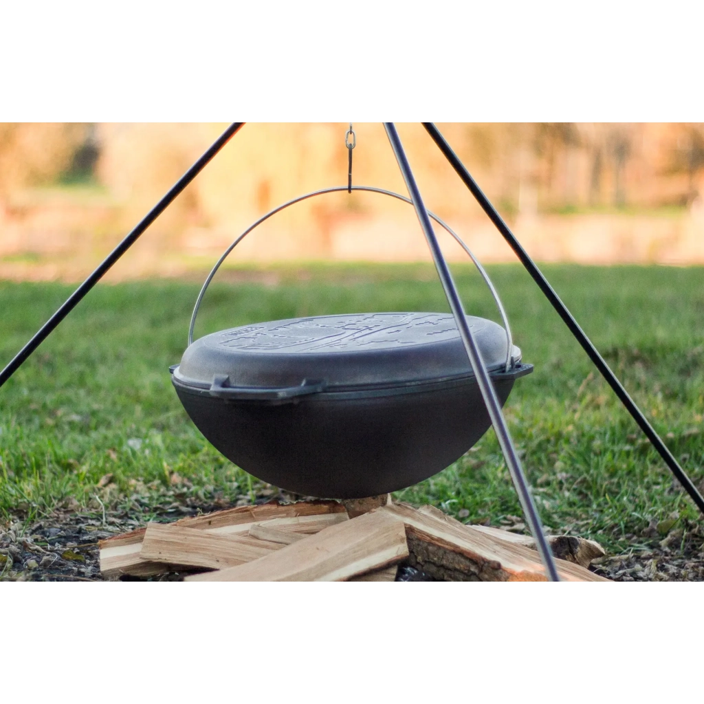 Котел туристичний Brizoll чавунний азіатський з кришкою-сковородою 15 л (KA15-2) - зображення 12