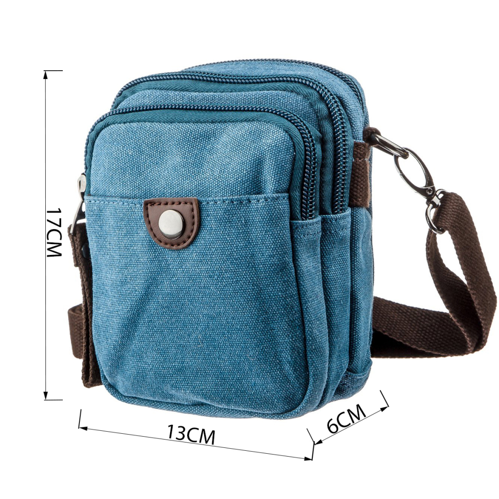 Сумка Vintage Текстильна Блакитна (20164) - зображення 3