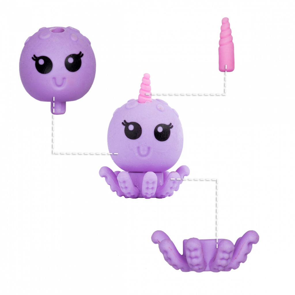 Гумка Yes Sea unicorns, набір 3шт (560542) - изображение 3